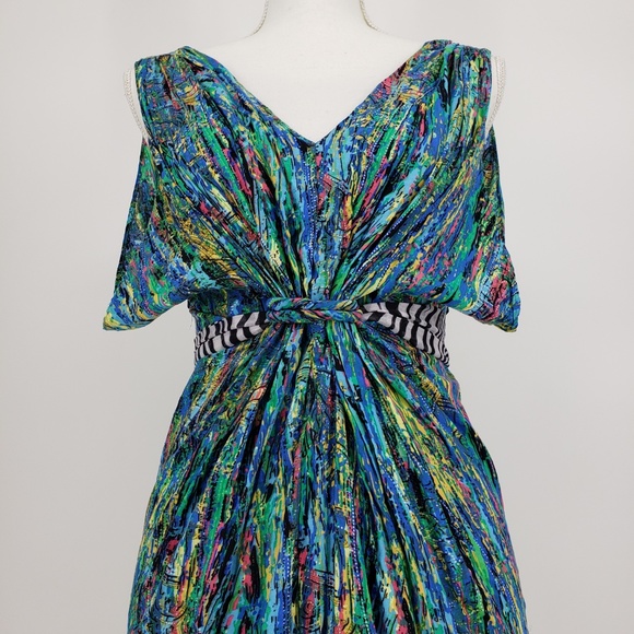 Minuet Abstract Mini Dress Sz S - Picture 5 of 7